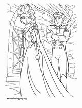 Coloring Frozen Pages Elsa Colouring Anna Olaf Kristoff Source sketch template