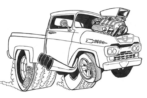 hot rod truck coloring pages febi art