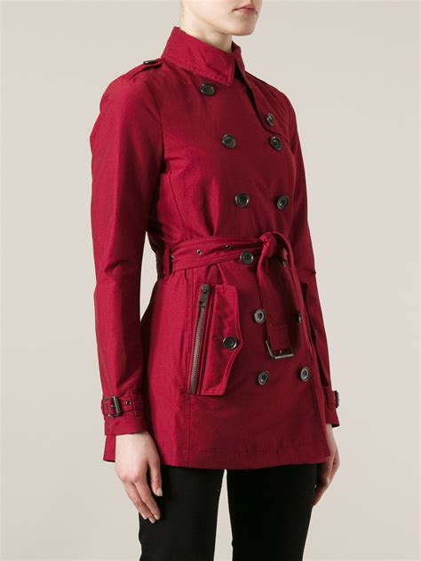burberry brit brookesby trench coat  red lyst
