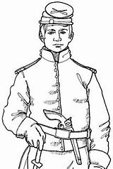 Civil War Uniform Coloring Pages Sketch Template sketch template