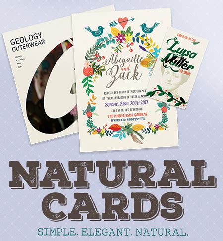natural cards pronto prints