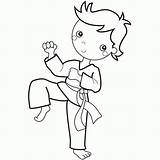 Karate Coloring Pages Kid Kids Drawing Embroidery Designs Para Color Colorear Colorir Stamps Bogg Desenhos Colouring Dibujos Sports Party Digi sketch template