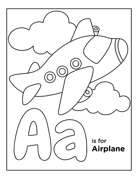 letter coloring alphabet pages printable kids preschool words