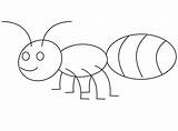 Ant Fourmi Hormiga Coloriages Colorier Insects Preschool Popular sketch template