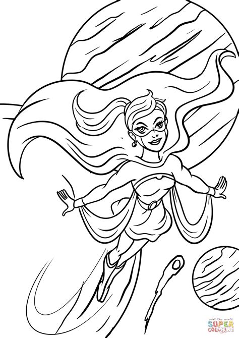superman  supergirl coloring pages