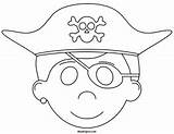 Vorlage Pirat Piraten Masken Maske Mascaras Piratas Colorier sketch template