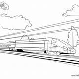 Coloring Train Pages Speed Station High Railway People sketch template