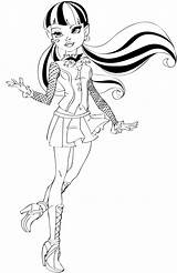Draculaura Haired sketch template