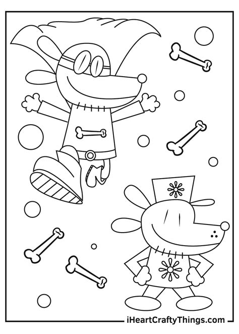 dog man coloring pages updated