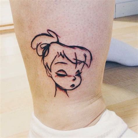 Tinkerbell Outline Disney Princess Tattoos Popsugar