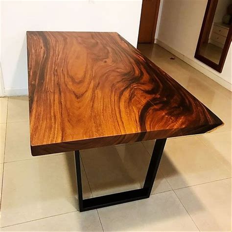 istimewa meja kayu besi kreasi kayu