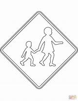 Coloring Sign Australia Pages Children Road Printable Signs Supercoloring sketch template