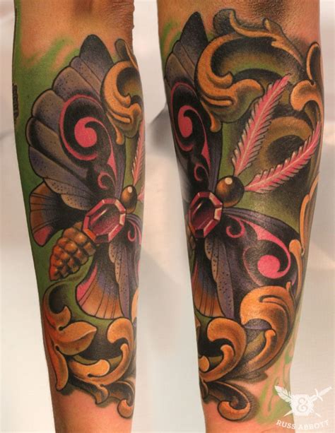 ornamental butterfly tattoo by russ abbott tattoos picture tattoos insect tattoo