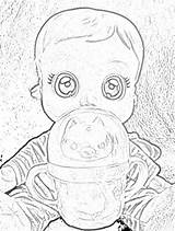Cry Coloring Babies Pages Dolls Filminspector Downloadable Baby sketch template