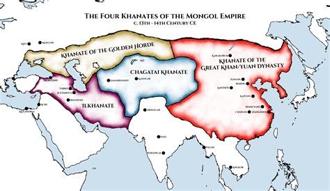 khanates   mongol empire illustration world history