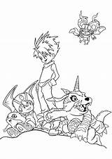 Digimon Kleurplaten Digimons Animaatjes Kleurplaat Malvorlagen Vem Ver sketch template