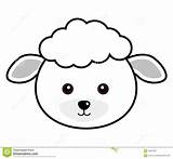 Sheep Cute Mask Printable Face Template Vector Animal Crafts Head Cartoon Coloring Faces Plaasdiere Craft Farm Clip Stock Pages Templates sketch template