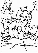 Coloring Pages Dinosaur Baby Kids Dinosaurs Cute Printable Land Sheets Before Time Cartoon Colouring Animal Cera Girls Jurassic Triceratops Books sketch template