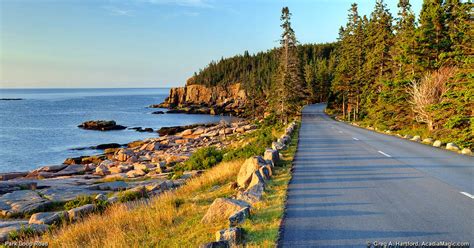 park loop road approach  otter cliff  acadia