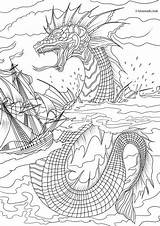 Colorear Serpiente Mar Tweaker Marina Colouring Kostenlose Ausmalen Godzilla Erwachsene sketch template