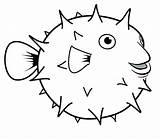 Fish Puffer Coloring Clipart Pages Pufferfish Drawing Happy Clip Small Tuna Globefish Cartoon Cute Para Colorir Peixe Printable Color Getdrawings sketch template