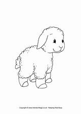 Lamb Colouring Pages Sheep Animals Farm Animal sketch template