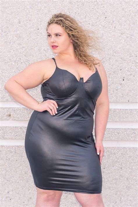faux leather sexy club dress on stylevore
