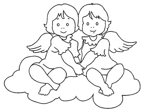 sweet  angel coloring pages kids coloring pages