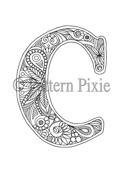 letter  coloring pages coloring letters mandala coloring pages
