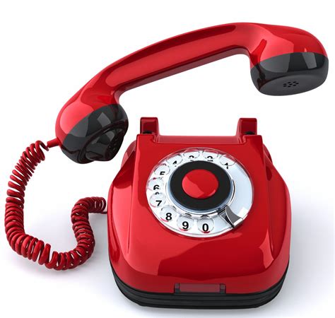 red retro styled telephone
