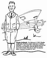 Lindbergh Charles Coloring Pages Crayola sketch template