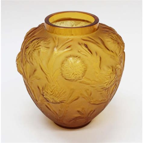 French Art Deco Glass Vase By Sabino Chairish