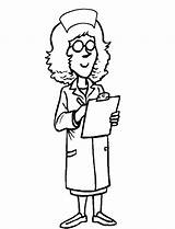 Coloring Nurse Pages Nurses Cartoon Kids Cliparts Clipart Clip Doctor Library Comments sketch template