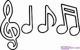 Music Coloring Notes Note Clipart Pages sketch template