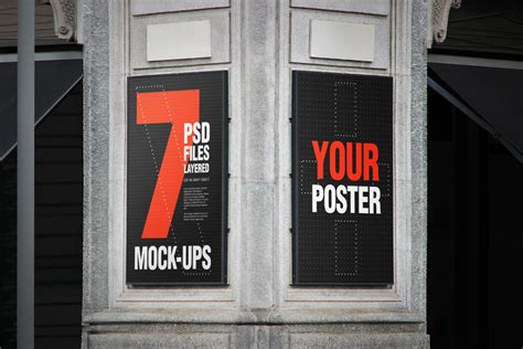 urban poster mock   mockups design bundles