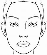 Face Makeup Coloring Blank Chart Printable Rosto Para Maquiar Charts Maquiagem Croqui Sketchite Beauty Sketch Hair sketch template