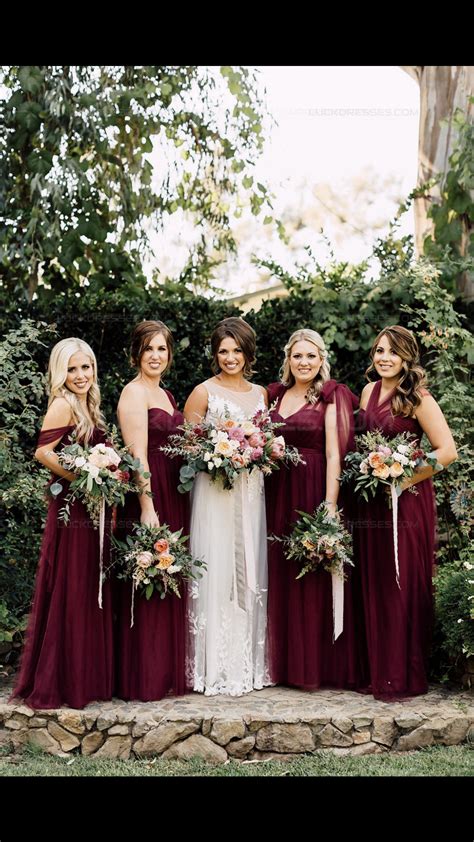 pin  rosie wannan  wedding board wedding bridesmaid dresses burgundy bridesmaid dresses