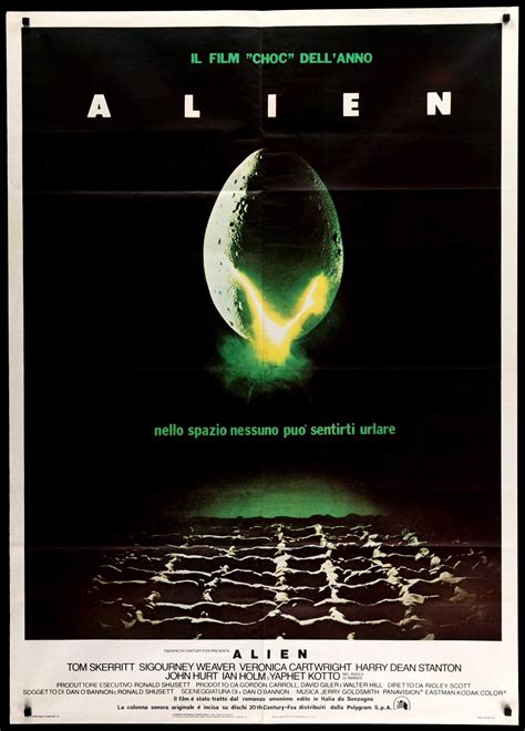 alien  original italian  fogli  poster original film art