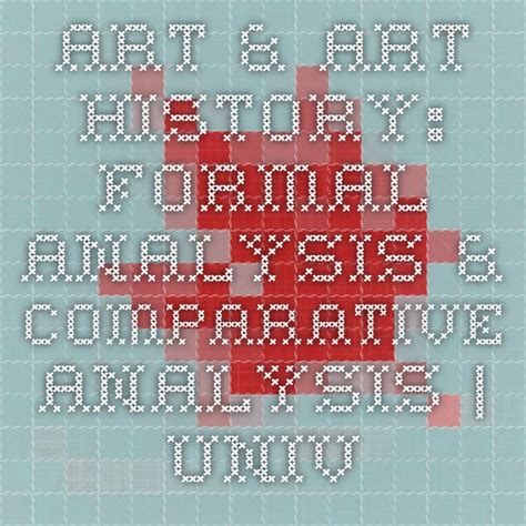 art art history formal analysis comparative analysis university