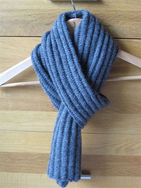 aran knitting garter rib schal