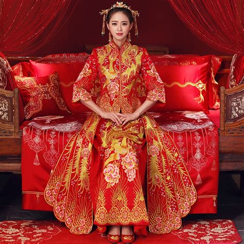 Ancient Marriage Costume The Bride Clothing Gown Traditional Chinese