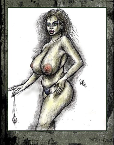 Bbw Big Boobed Spooky Female I Erotic Art