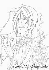 Butler Coloring Pages Sebastian Printable Phantomhive Ciel Getcolorings Getdrawings Colorin Template Colorings Well sketch template