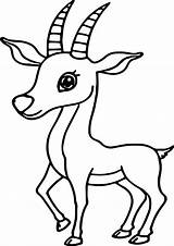 Antelope Coloring Pages Animal Pronghorn Getcolorings Color Awesome Kids Getdrawings Choose Board sketch template