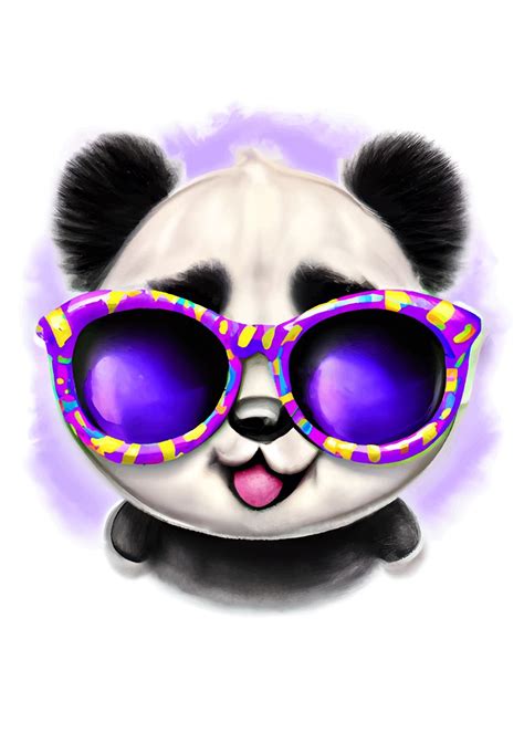 Funny Panda In Glasses Poster By Vladyslav Severyn Displate