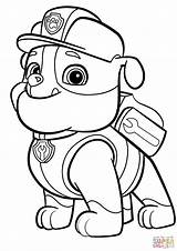 Patrol Paw Rubble Coloring Super Supercoloring Pages sketch template