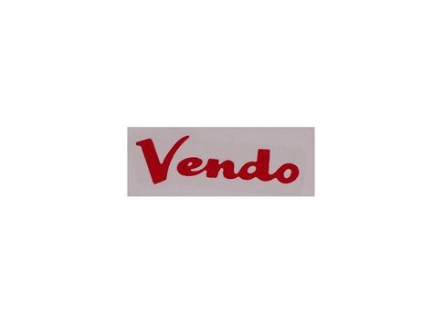 vendo logo red  white decal  sizes fun tronics llc