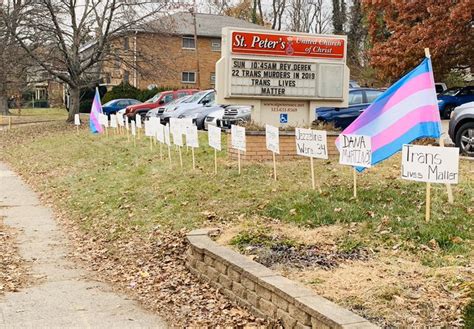 caught on camera thief steals church display honoring murdered trans people