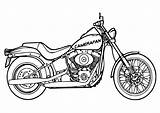 Motorcycle Coloring Clipart Davidson Harley Library Pages sketch template