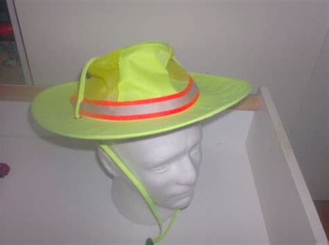 Orange Lime Hat Ventilated Reflective Safety Boonie Ebay